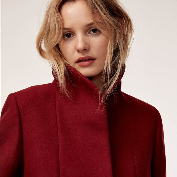 Aritzia Jackets & Blazers - Aritzia - Wilfred - The Cocoon Coat - Italian Wool Cashmere - Red - XS